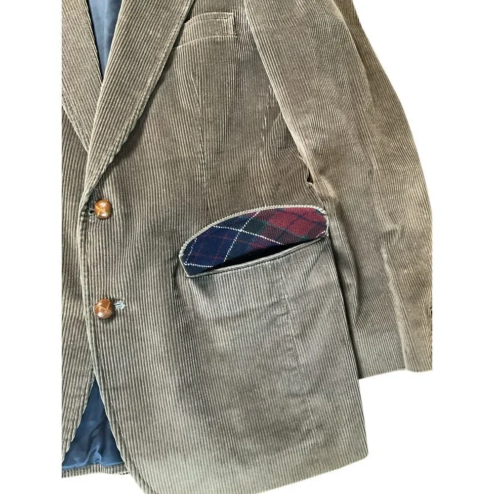 Vintage Mens Nordstrom Clours By AJ Corduroy Blazer Academic Brown Size 40